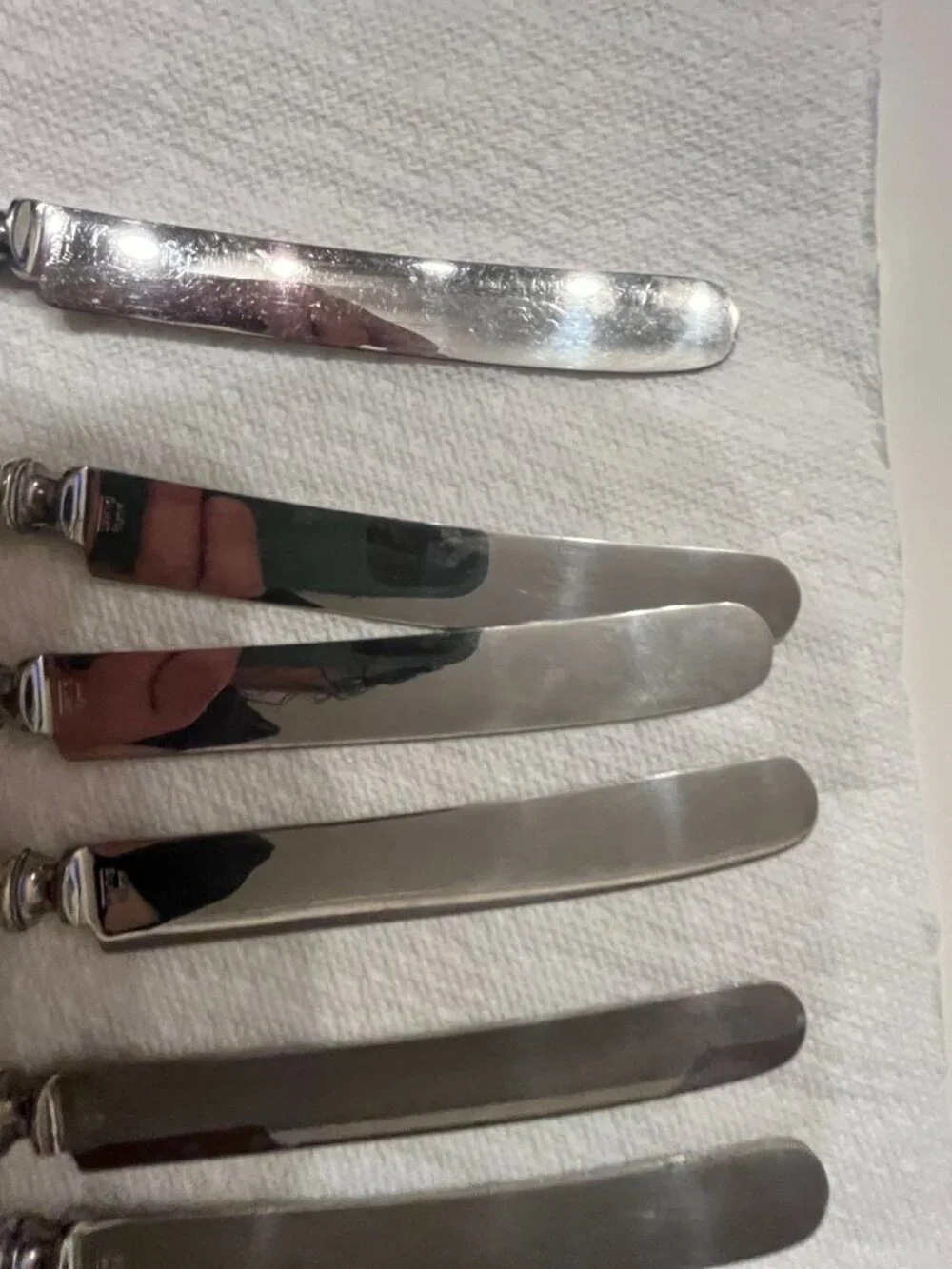 Vintage Alvin Silmet George Washington Silverplate Knives Set 6